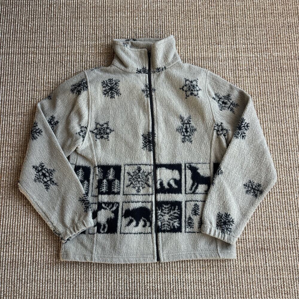 🐻 Bear Ridge Outfitters Wildlife Nordic Zip Jacket | Size M | Gorpcore Cottage